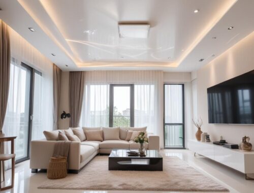 Глянцевые натяжные потолки: обзор характеристик монтажа и ухода Глянцевые натяжные потолки: обзор характеристик монтажа и ухода