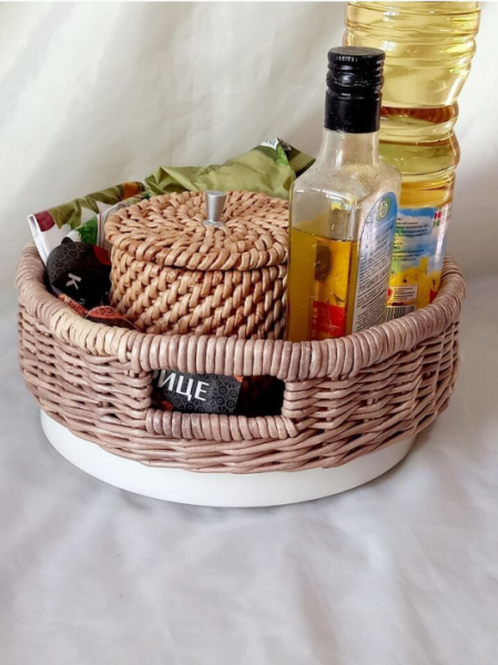 Плетеный поднос из бумажной лозы. | Интересный контент в группе Плетеные корзины Любовь Барабаш в ОК (Одноклассники)