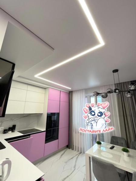 Новый большой потолок на теневом профиле с длинной световой линией и скрытым карнизом для штор жаждет увидеть как… | Интересный контент в группе Натяжные потолки President Великий Новгород в ОК (Одноклассники)