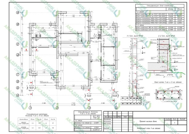 🏠 Конструкционные решения (КР) проекта 2-этажного дома площадью 521,67 м² в поселении Сосенское | Интересный контент в группе Архитектурное бюро Академик Строй в ОК (Одноклассники)