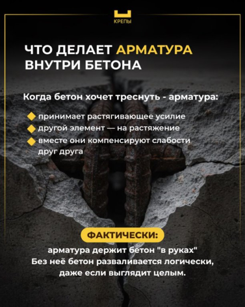 Арматура — не усиление и не подстраховка. | Интересный контент в группе КРЕПЫ в ОК (Одноклассники)