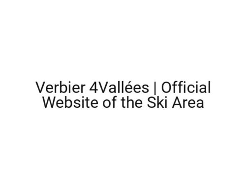 Verbier 4Vallées | Official Website of the Ski Area
