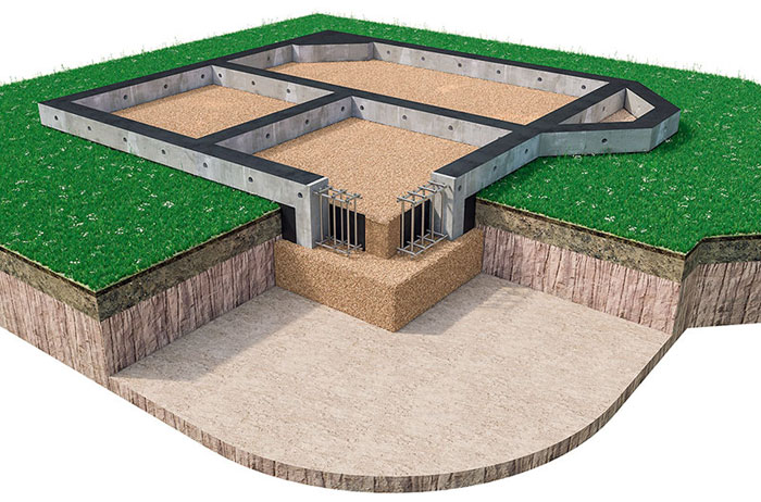 Мелкозаглубленный фундамент на пучинистом грунте